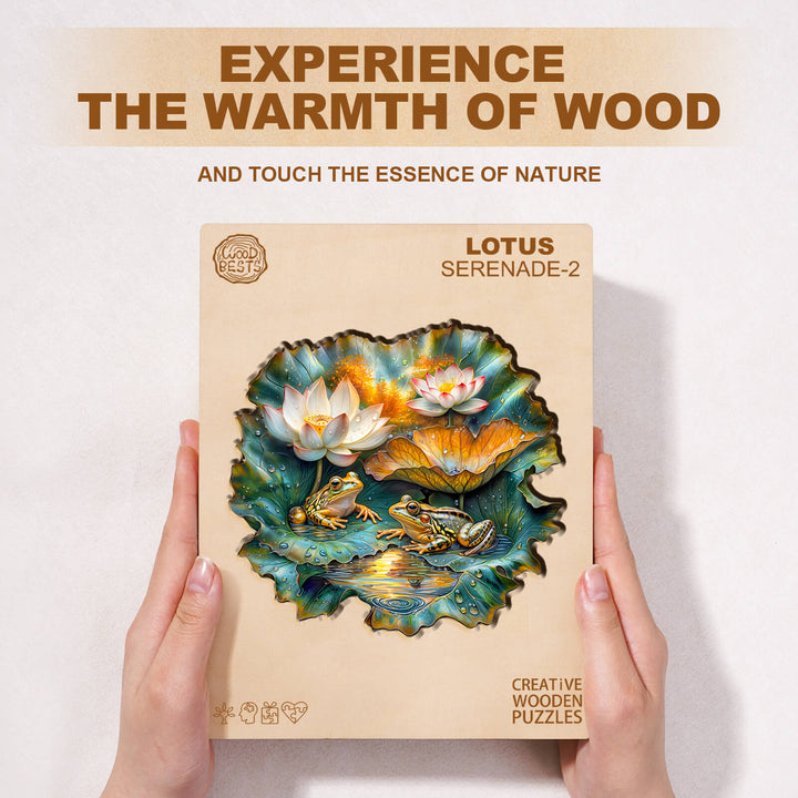 Lotus Serenade-2 Wooden Jigsaw Puzzle