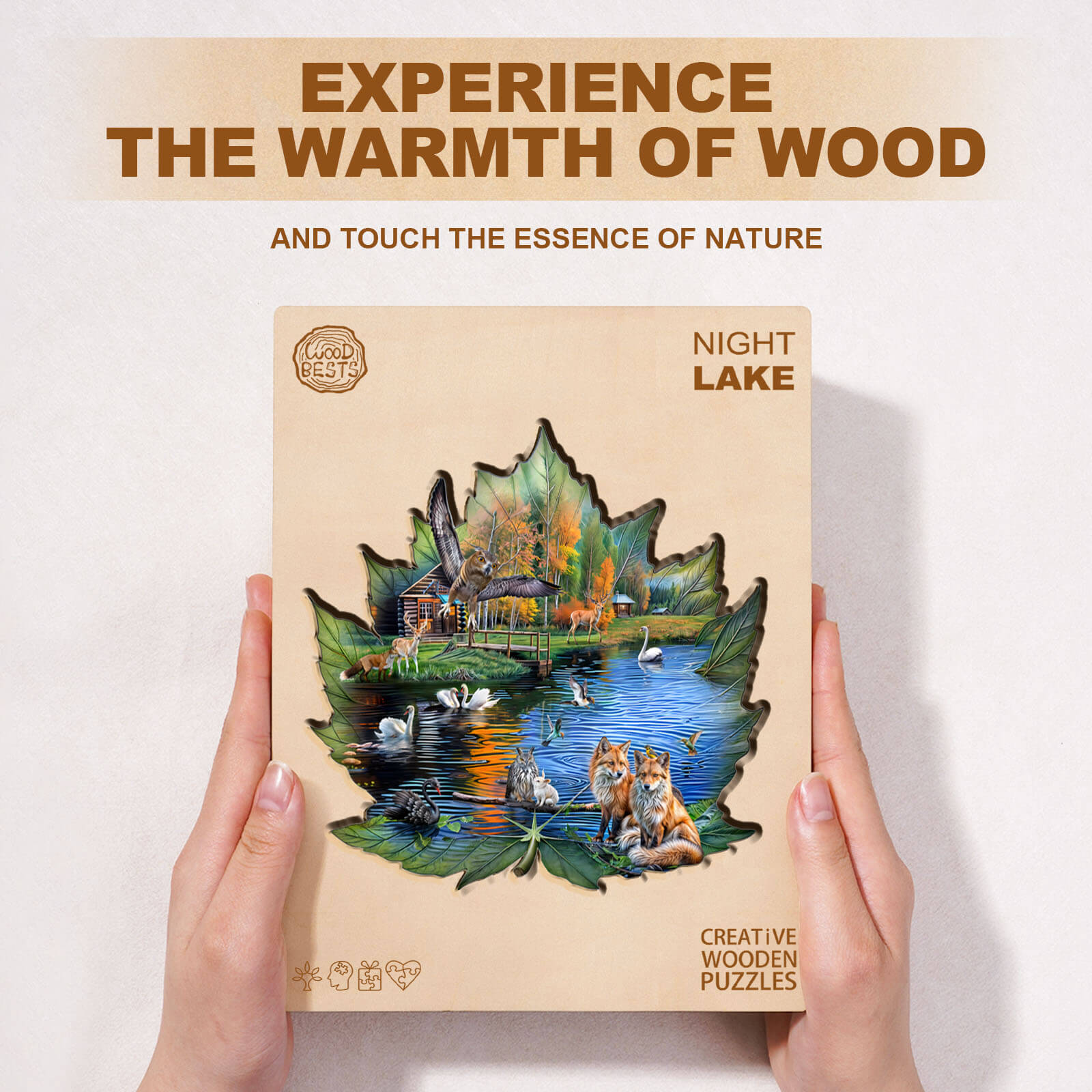 Night Lake Wooden Jigsaw Puzzle