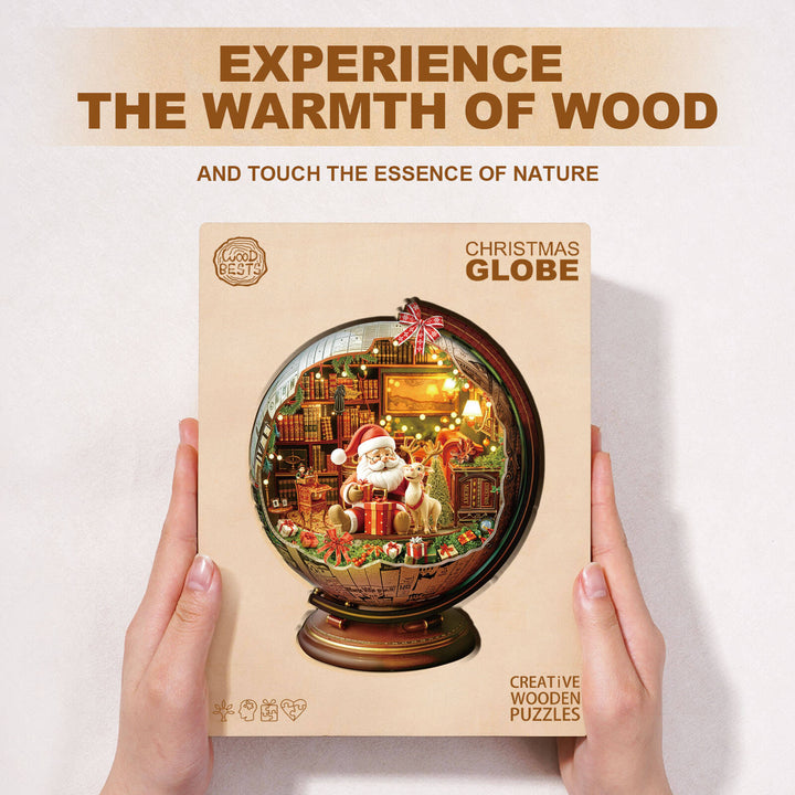 Christmas globe Wooden Jigsaw Puzzle