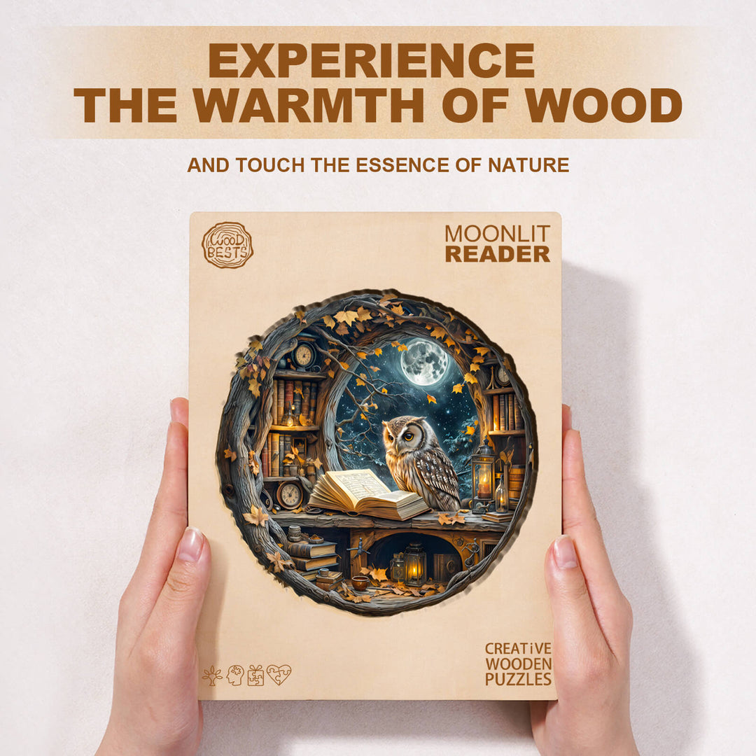Moonlit Reader Wooden Jigsaw Puzzle