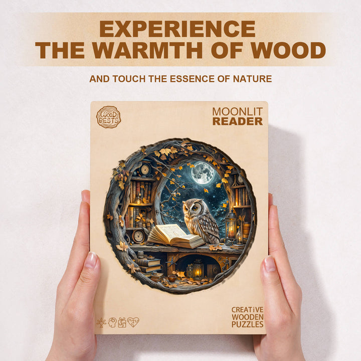 Moonlit Reader Wooden Jigsaw Puzzle