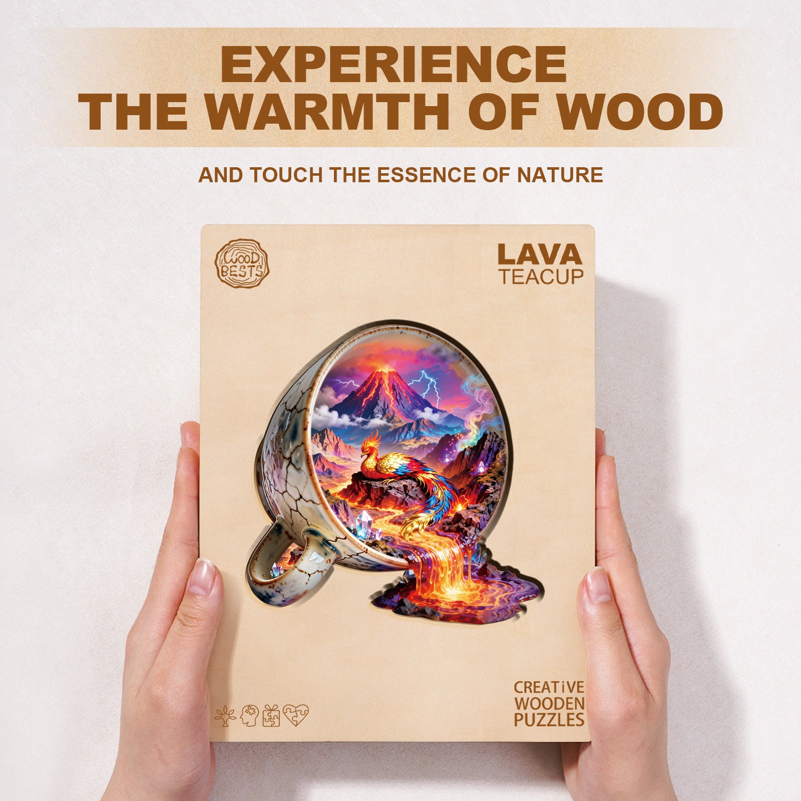 Lava Teacup Wooden Jigsaw Puzzle