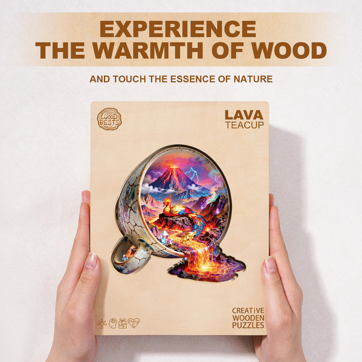 Lava Teacup Wooden Jigsaw Puzzle