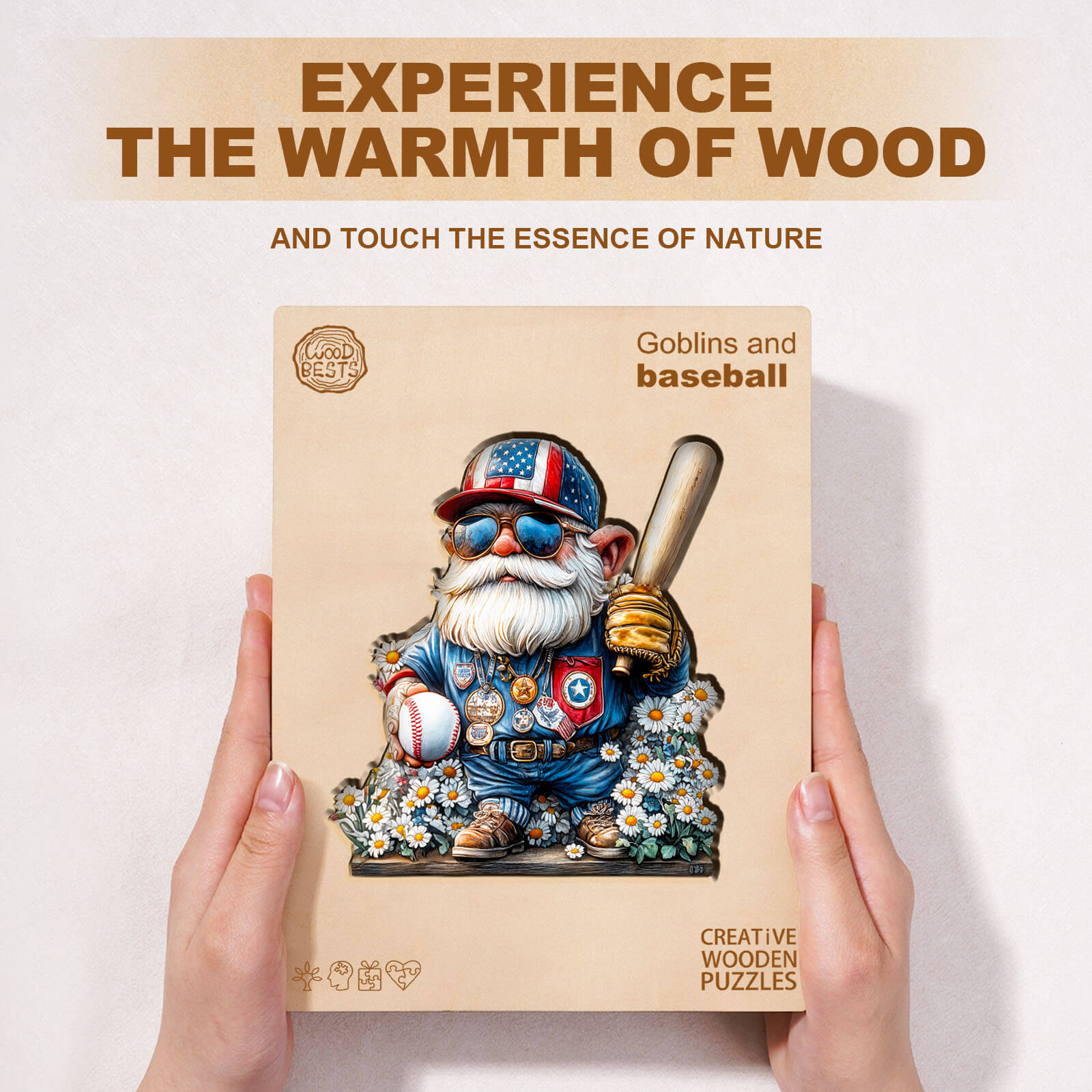 Goblin and Baseball Wooden Jigsaw Puzzle