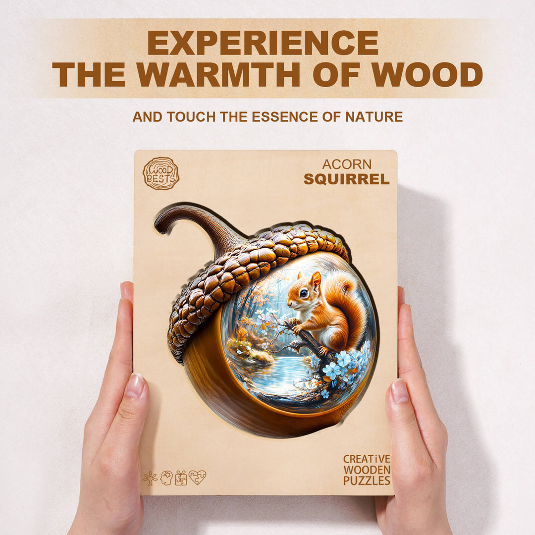 Acorn squirrel Wooden Jigsaw Puzzle