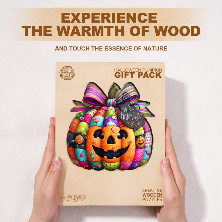 Halloween Pumpkin Gift Pack Wooden Jigsaw Puzzle