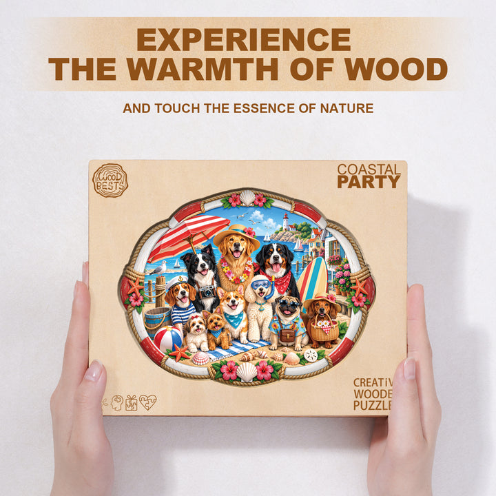 Coastal Party  Wooden Jigsaw Puzzle