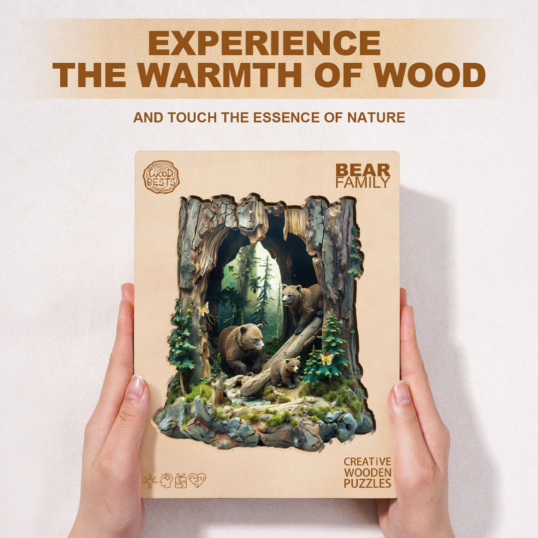 Bear Family Wooden Jigsaw Puzzle