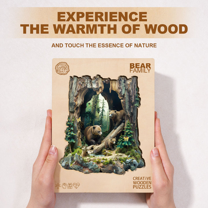Bear Family Wooden Jigsaw Puzzle