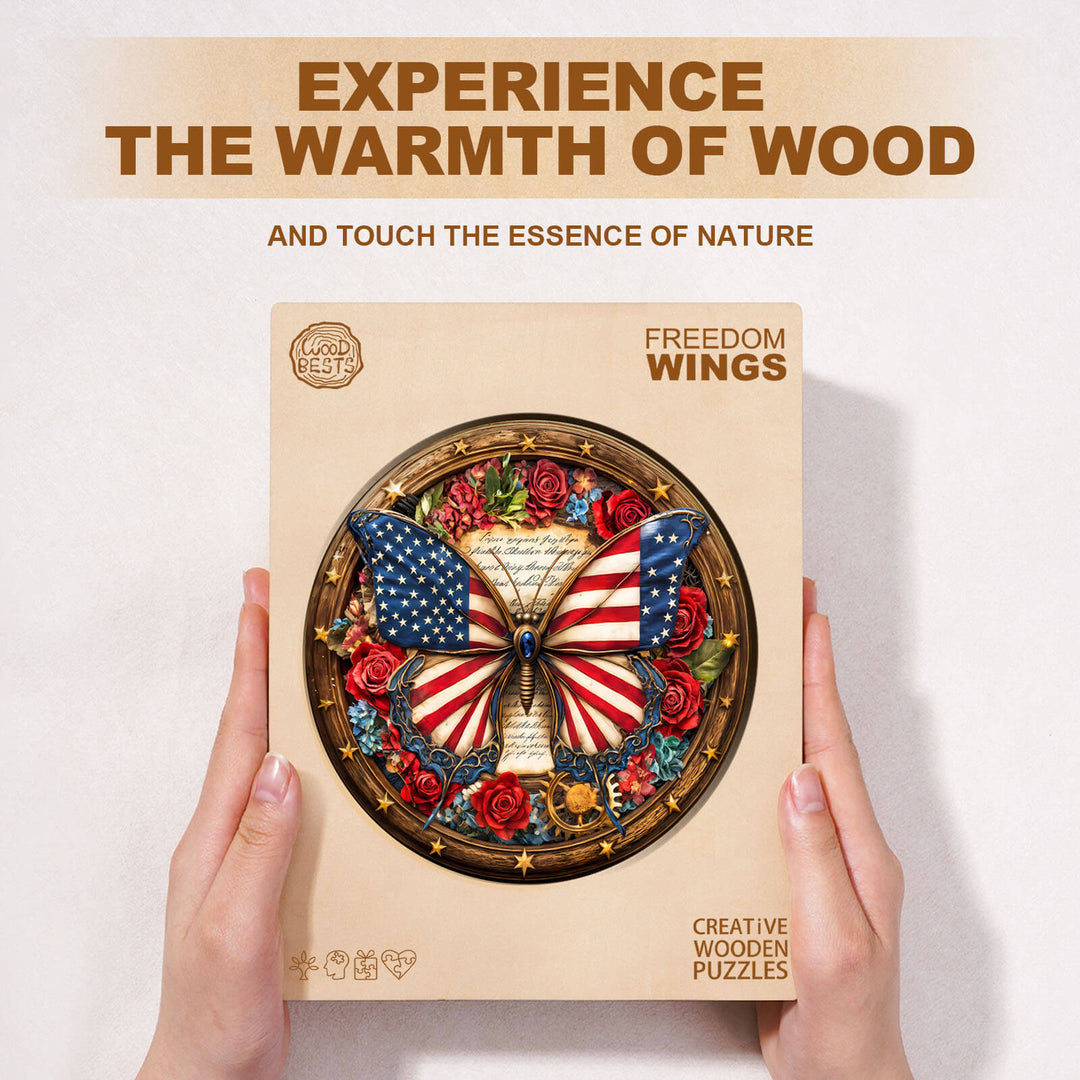 Freedom Wings Wooden Jigsaw Puzzle