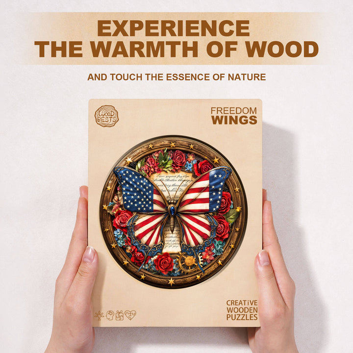 Freedom Wings Wooden Jigsaw Puzzle