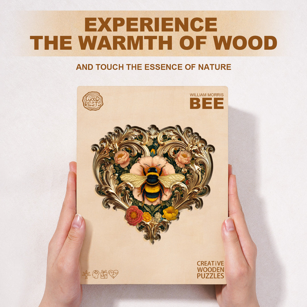 William Morris Bee Wooden Jigsaw Puzzle