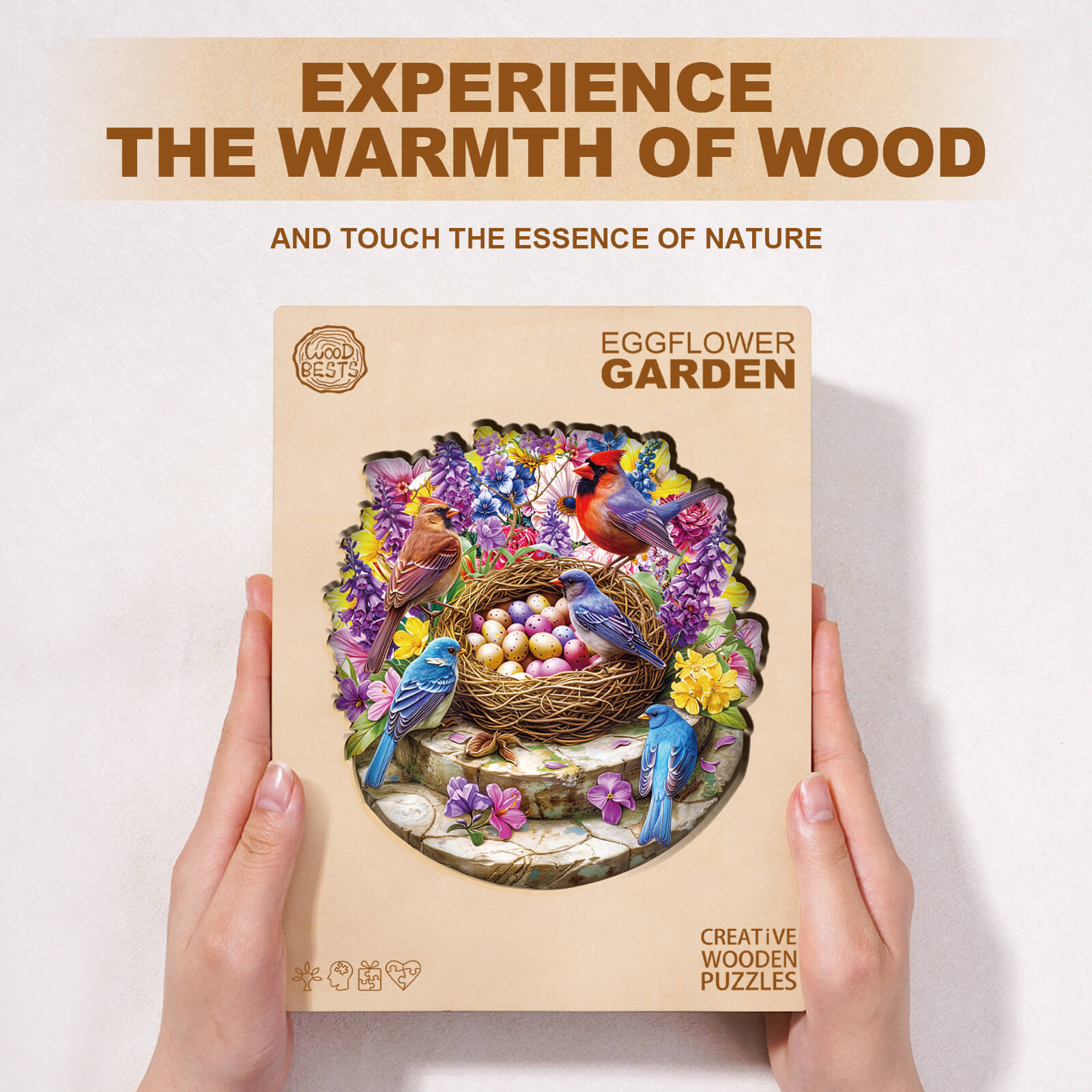Puzzle en bois Jardin de fleurs d'œuf