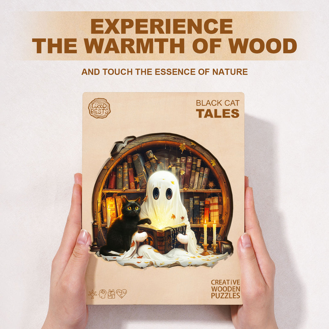 Black Cat Tales Wooden Jigsaw Puzzl