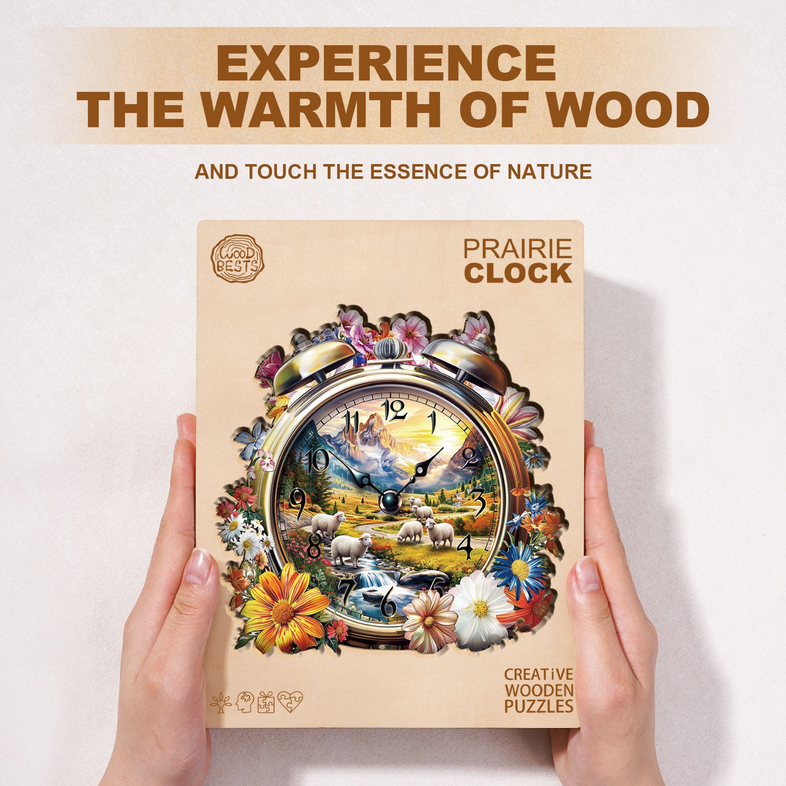 Puzzle en bois Horloge de la prairie