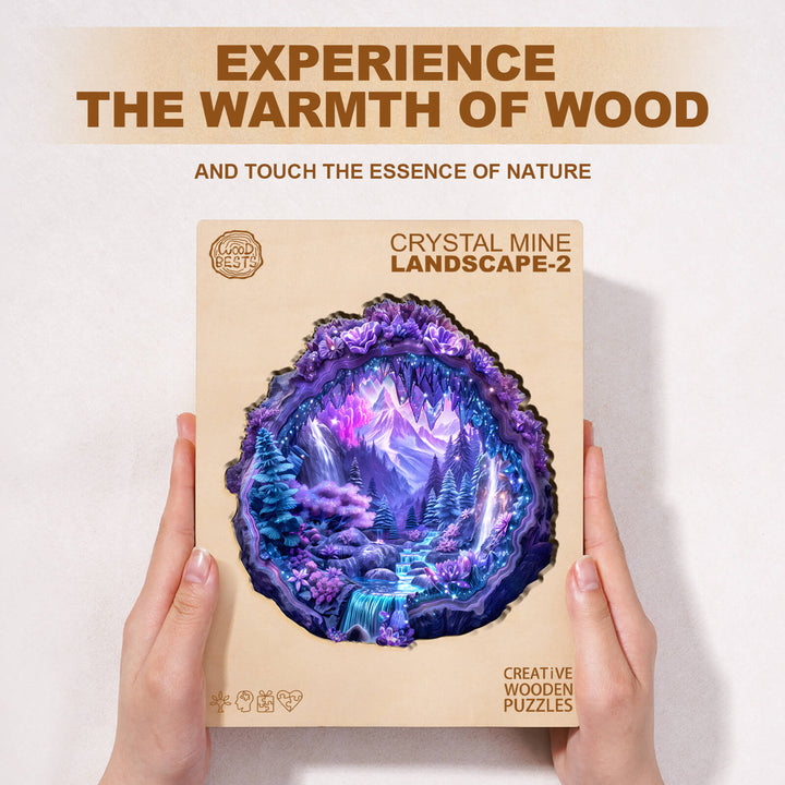 Crystal mine landscape-2 Wooden Jigsaw Puzzle