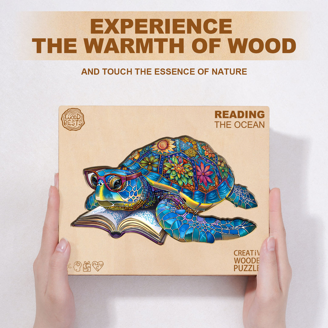 Reading The Ocean Wooden Jigsaw Puzzle