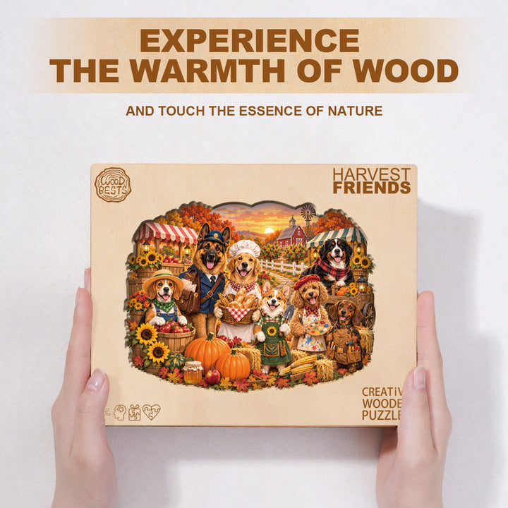 Harvest Friends  Wooden Jigsaw Puzzle