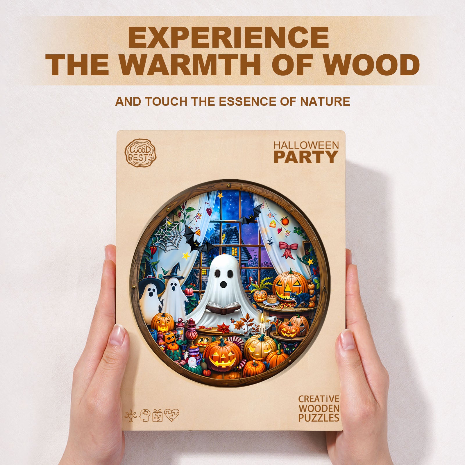 halloween party Wooden Jigsaw Puzzle