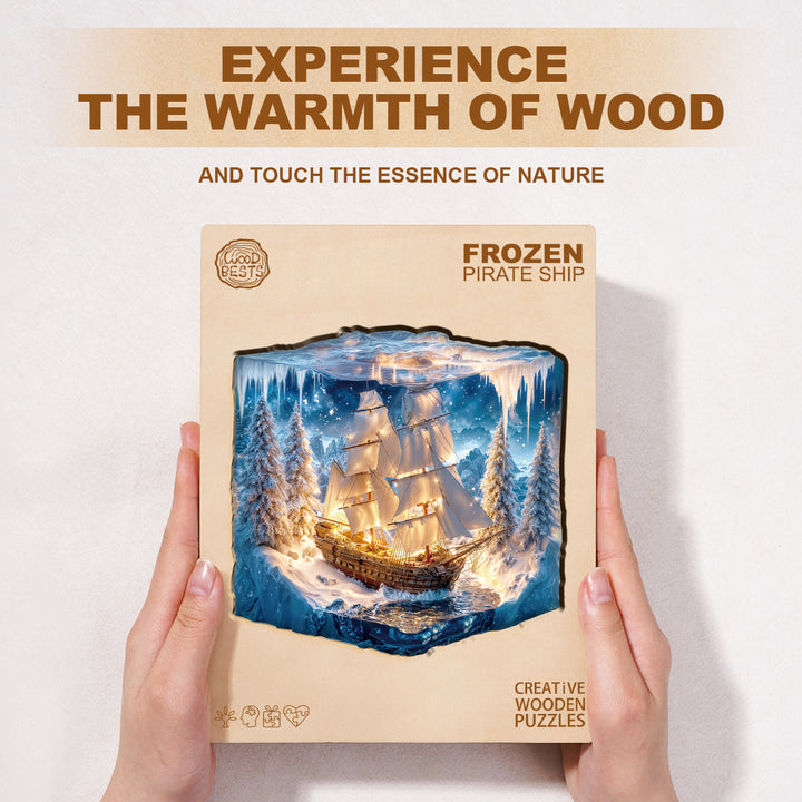 Frozen Pirate Ship Wooden Jigsaw Puzzle