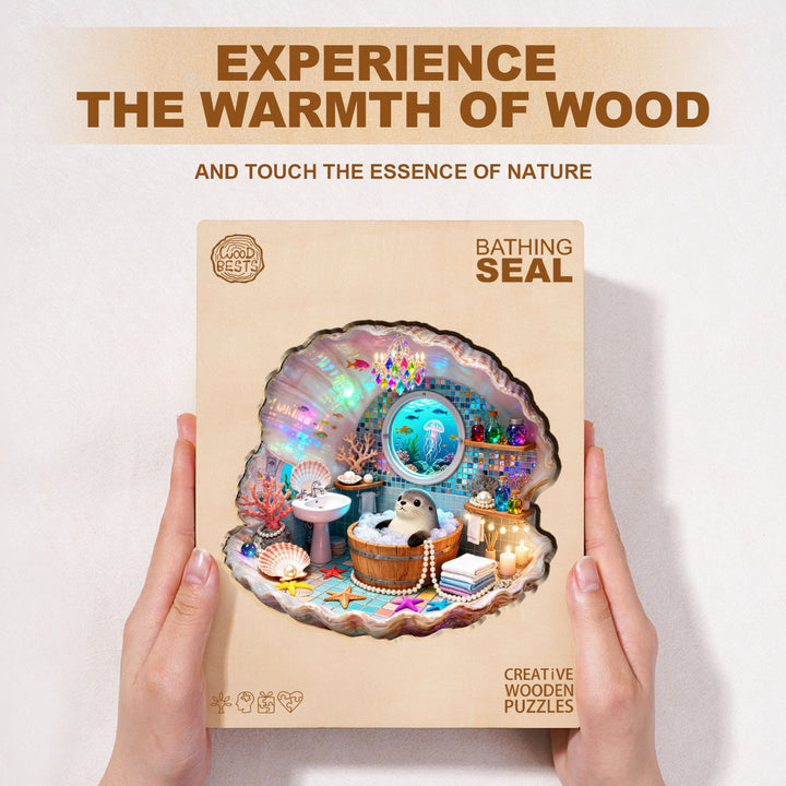 Bathing Seal Wooden Jigsaw Puzzle