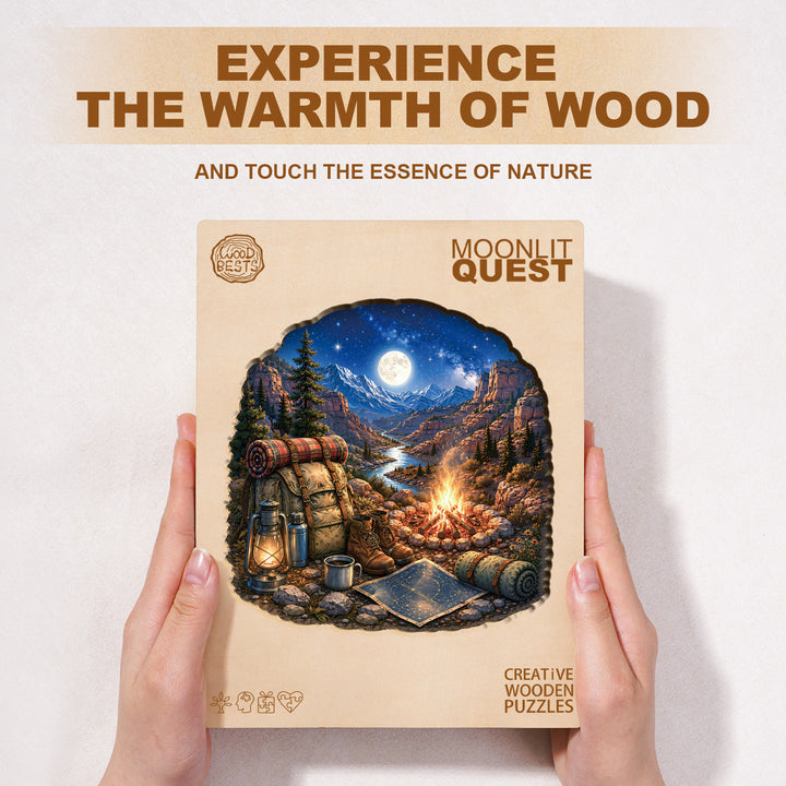Moonlit Quest  Wooden Jigsaw Puzzle
