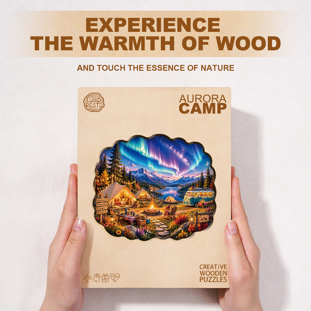 Aurora Camp  Wooden Jigsaw Puzzle