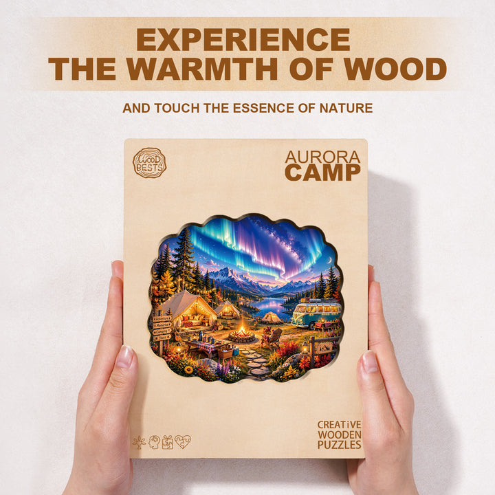 Aurora Camp  Wooden Jigsaw Puzzle