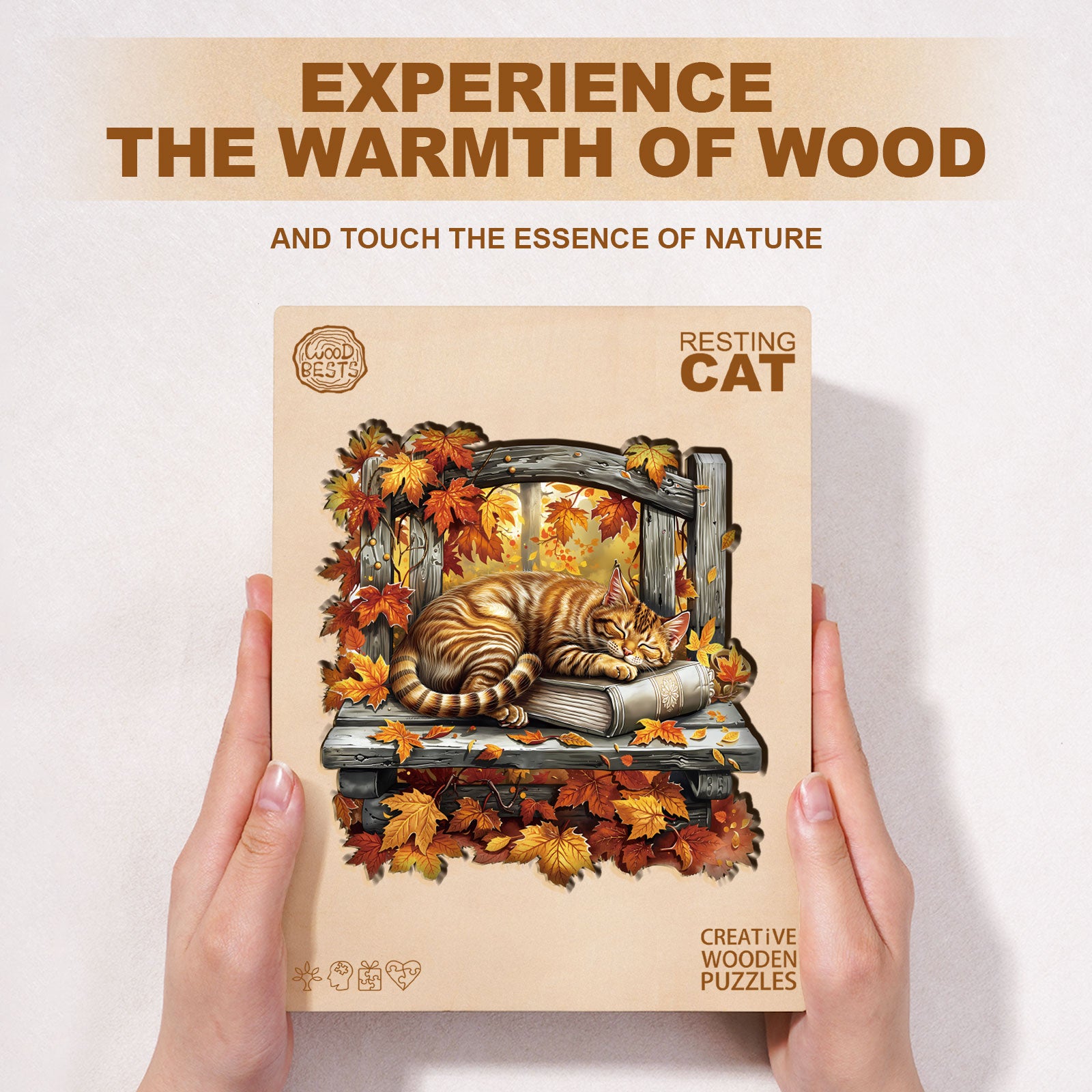 Resting Cat Wooden Jigsaw Puzzle