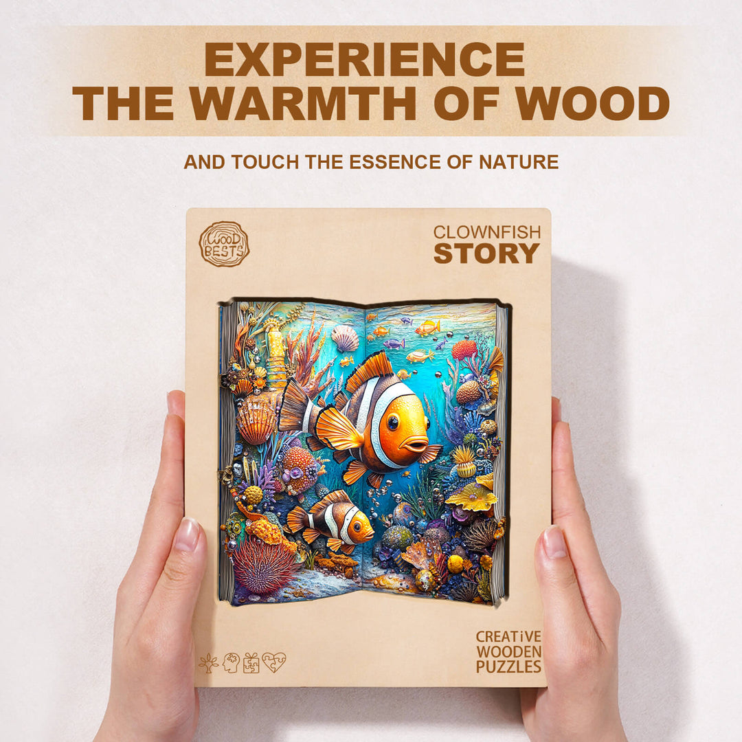 Puzzle en bois Histoire de poisson-clown