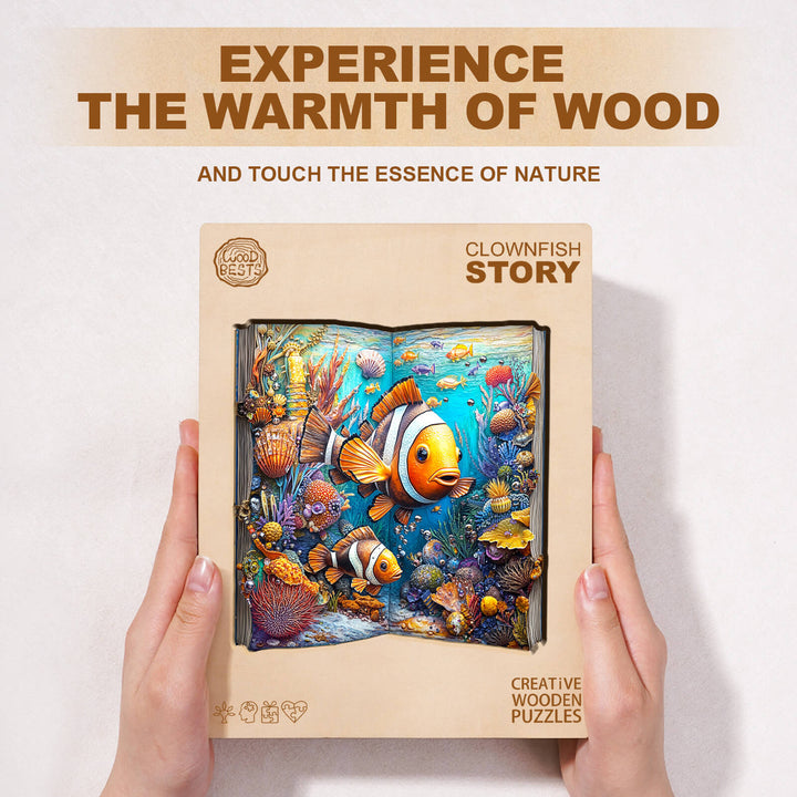 Puzzle en bois Histoire de poisson-clown