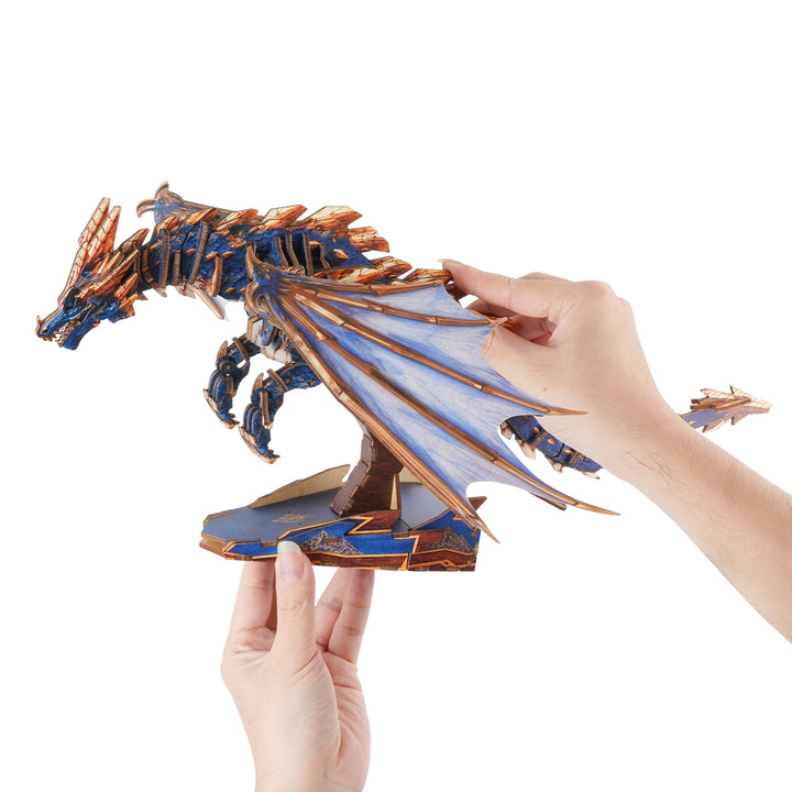 3D Wooden Mechanical Kit - Azure Gold Dragon
