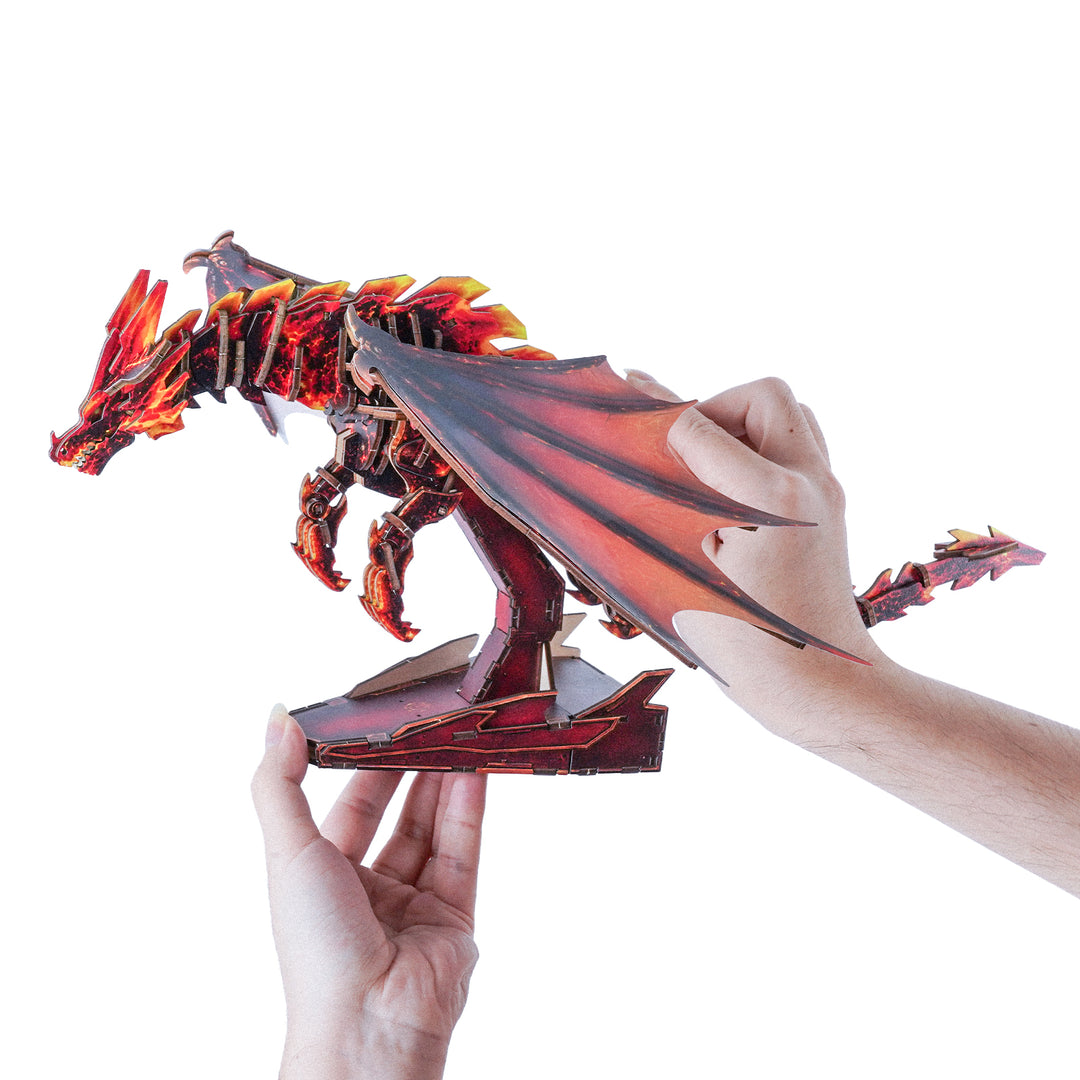 3D Wooden Mechanical Kit - Crimson Flame Dragon