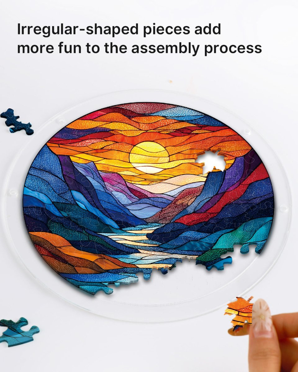 Acrylic Jigsaw Puzzle Suncatcher - Moonlit Riverscape