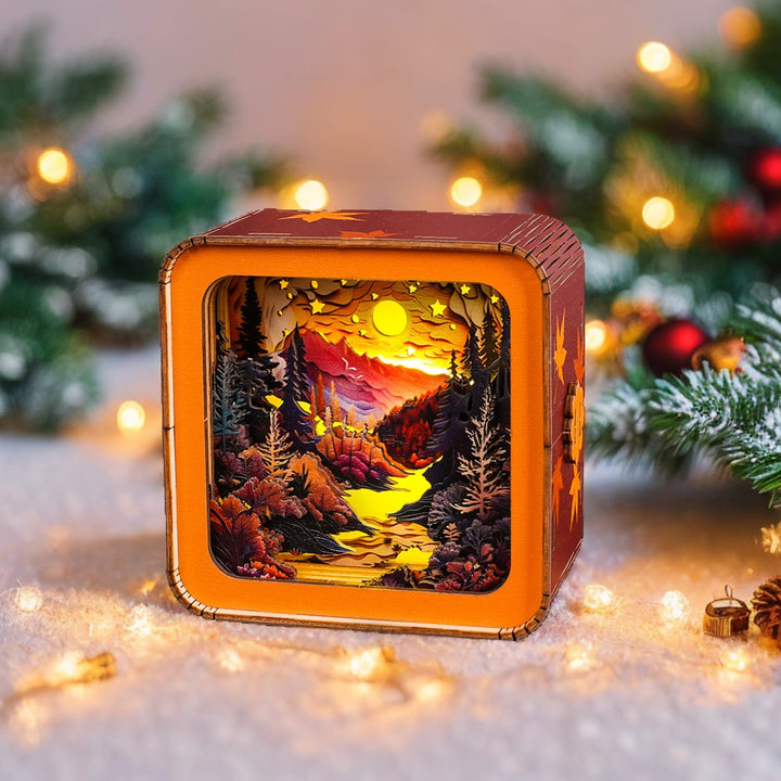 Forest Sunset Kit - 3D Wooden Puzzle Night Light - By Woodbests