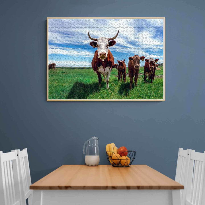 Cows on the Grassland 500 / 1000 Piece Puzzle