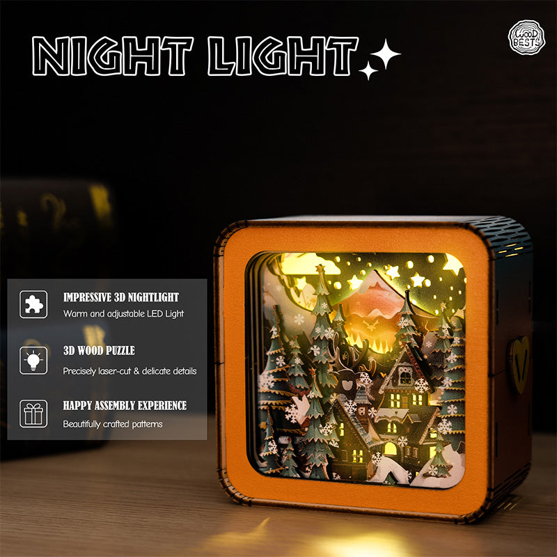 Woodbests 3D Wooden Puzzle Night Light, 3D Puzzle Night Lamp