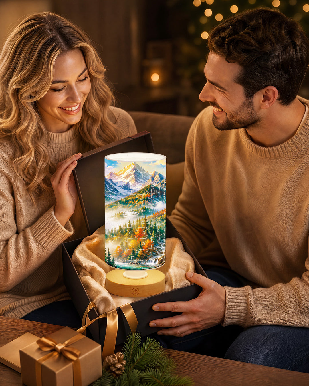 DIY Dimmable Acrylic Puzzle Lamp - Mountain Paradise