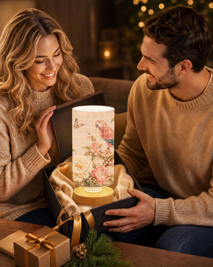 DIY Dimmable Acrylic Puzzle Lamp - Pink Parrot