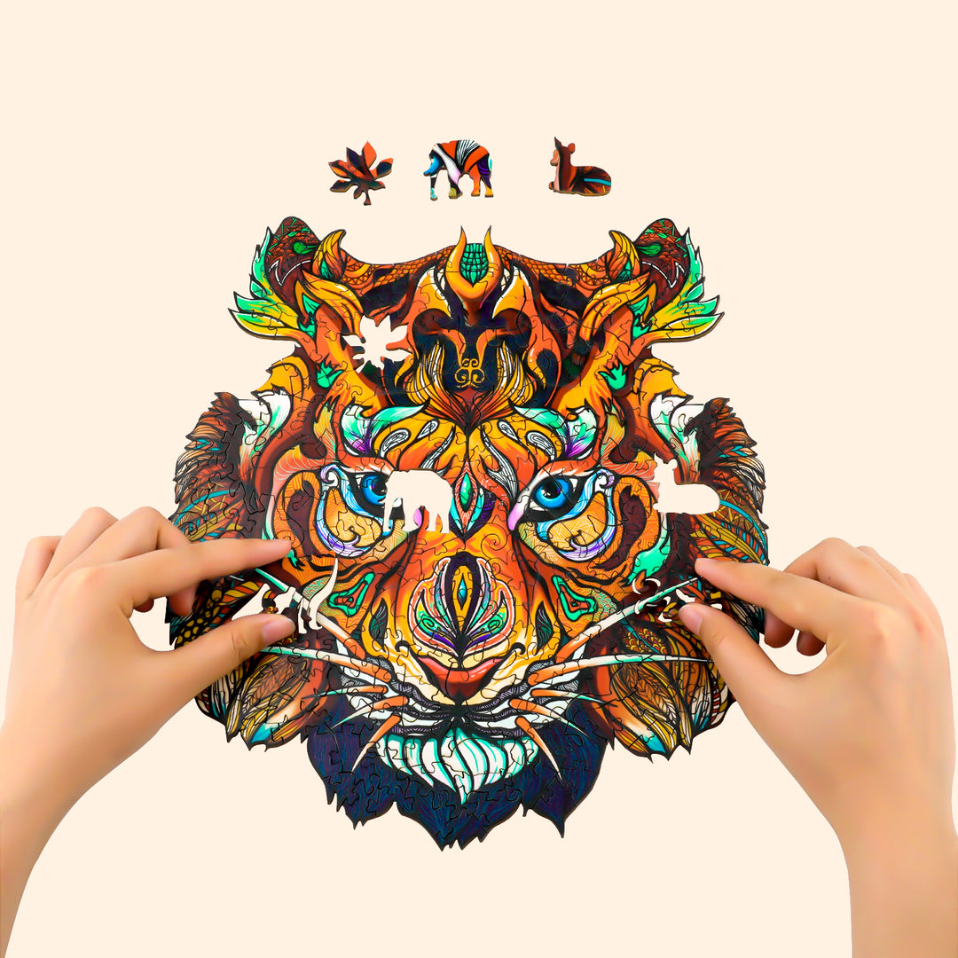 Invincible Tiger Wooden Jigsaw Puzzle