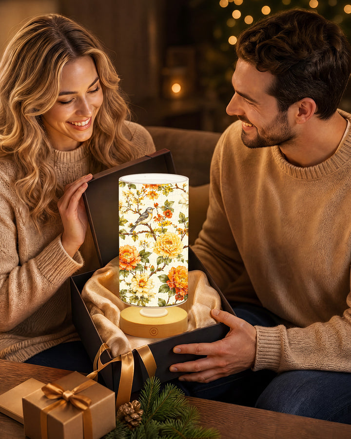 DIY Dimmable Acrylic Puzzle Lamp -Golden Rose Birdsong