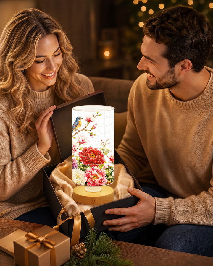 DIY Dimmable Acrylic Puzzle Lamp - Blooming Prosperity