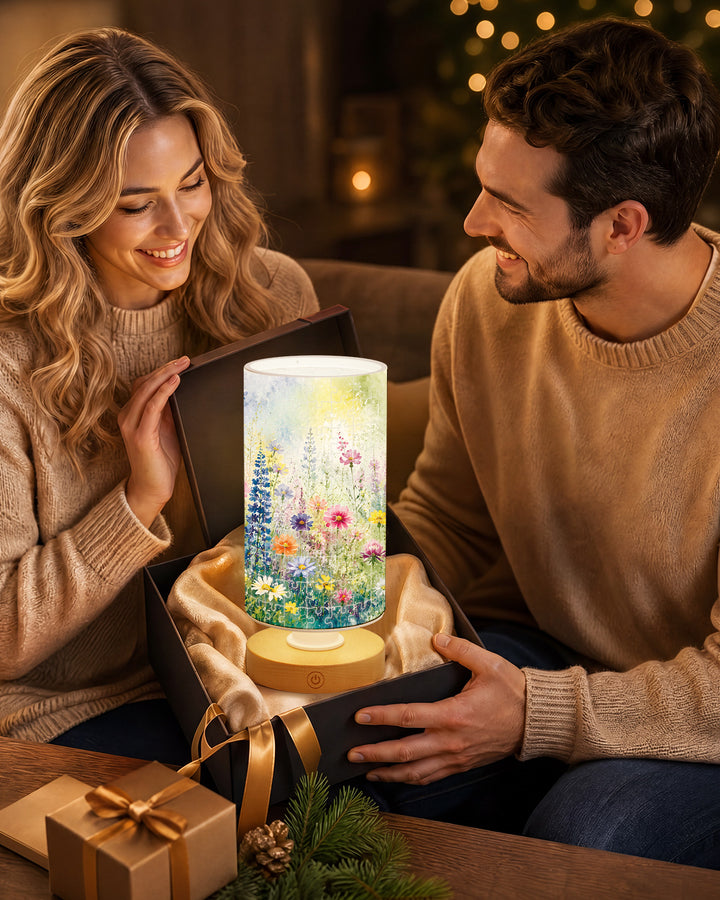 DIY Dimmable Acrylic Puzzle Lamp - Colorful Garden