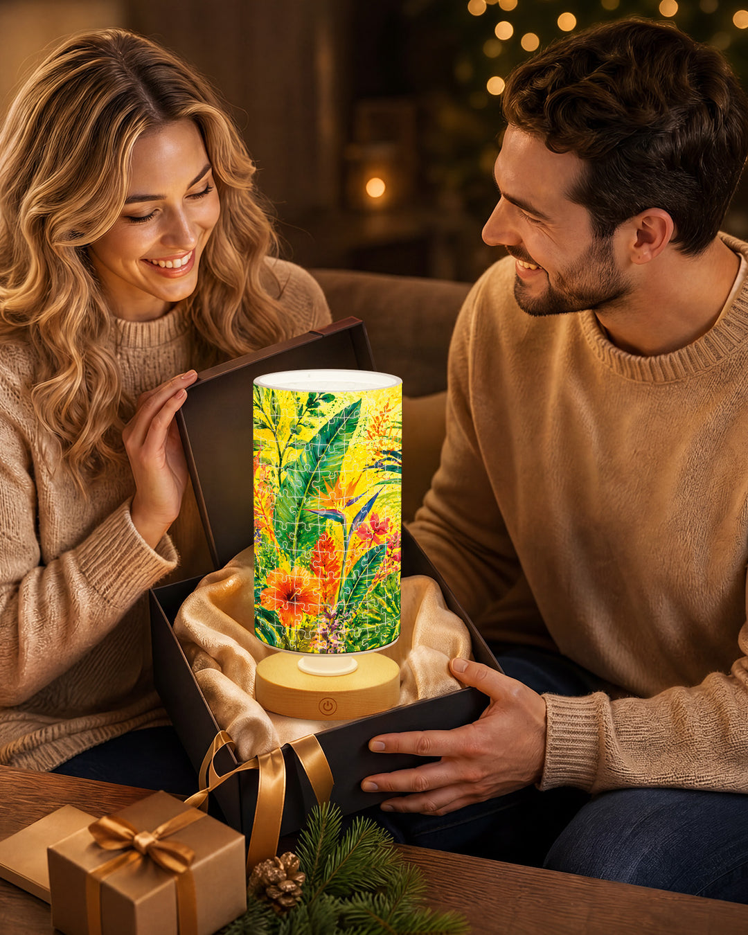 DIY Dimmable Acrylic Puzzle Lamp -Tropical Reverie