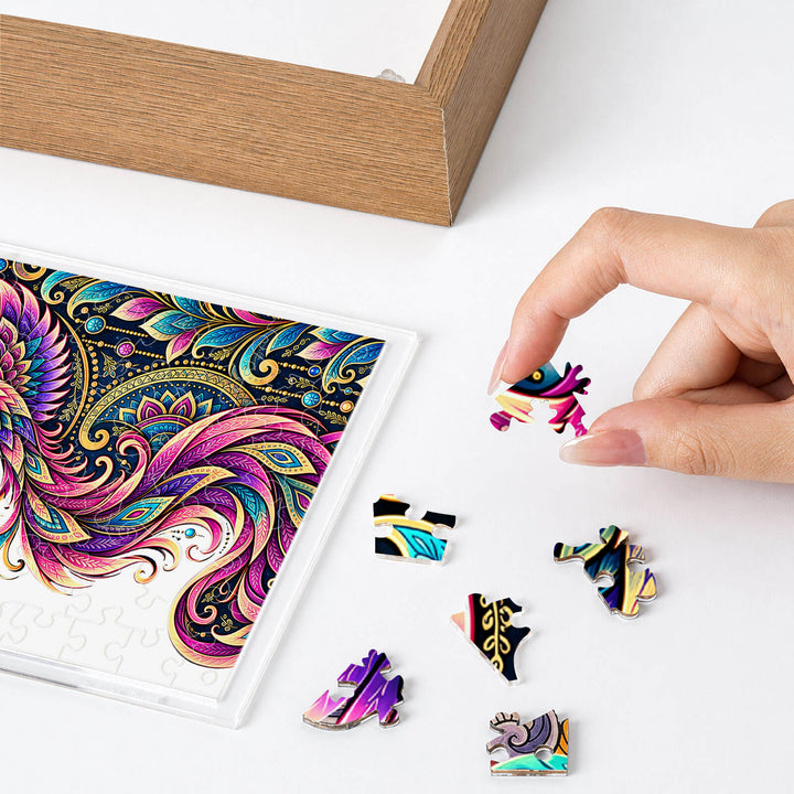 Double-Sided Acrylic Puzzle - Phoenix Rebirth