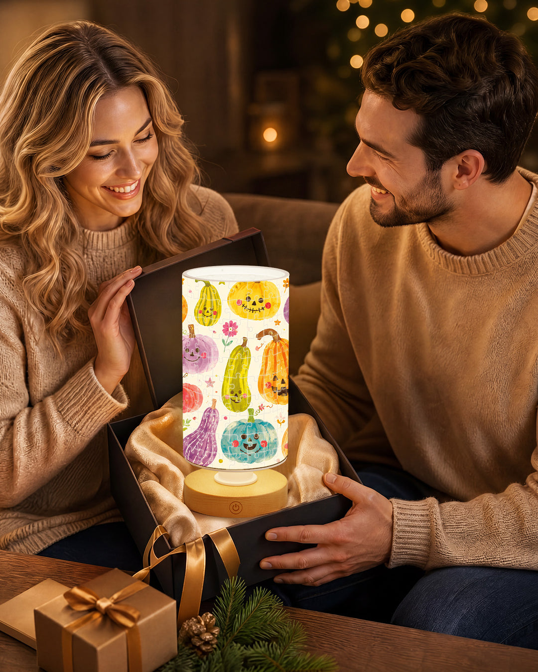 DIY Dimmable Acrylic Puzzle Lamp - Pumpkin Pals Party
