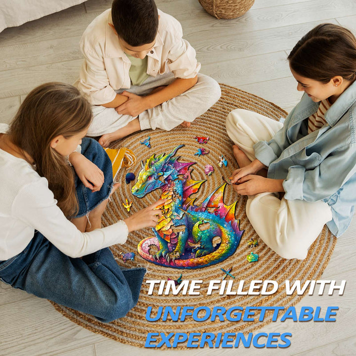 Colorful Dragon 1 Wooden Jigsaw Puzzle