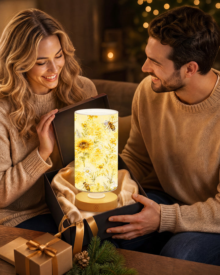 DIY Dimmable Acrylic Puzzle Lamp - Bees and Sunflowers