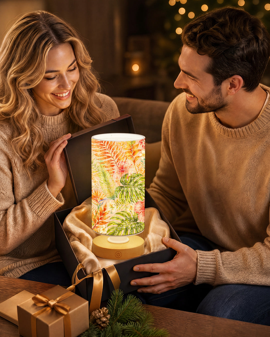 DIY Dimmable Acrylic Puzzle Lamp - Colorful Leaves