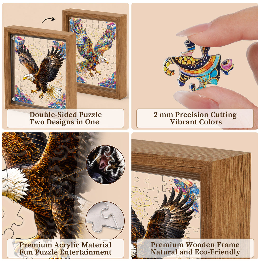 Double Sided Acrylic Jigsaw -Magnificent Eagle